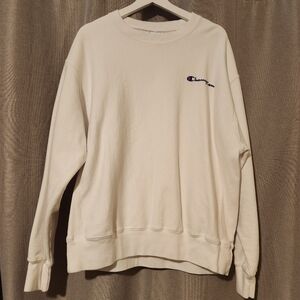 Champion Crewneck Sweatshirt - WHITE